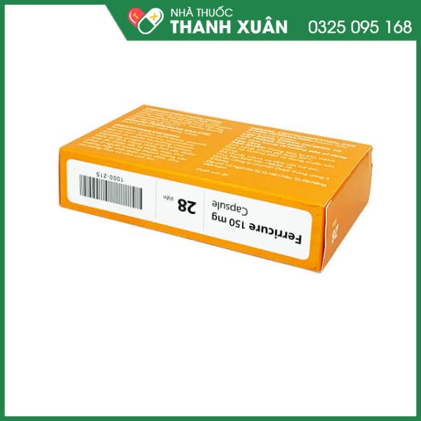 Ferricure 150mg trị tình trạng thiếu hụt sắt